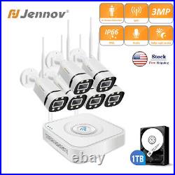 JENNOV Wireless 8CH NVR 1296P Video Security Camera System Outdoor WIFI CCTV IR