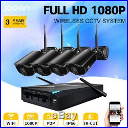 JOOAN 4CH Wireless 1080P NVR HD WiFi Camera Outdoor Home CCTV Security System