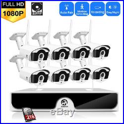 JOOAN 8CH Wireless 1080P NVR Outdoor indoor WIFI Camera CCTV Security System Kit