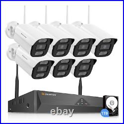 Jennov Camera Security System 10CH Outdoor CCTV 5MP 12'' LCD Monitor NVR Lot