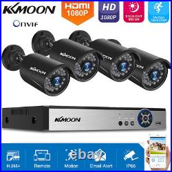 KKMOON 4/8CH H. 265+ 5MP Lite DVR 1080P Outdoor CCTV Home Security Camera System
