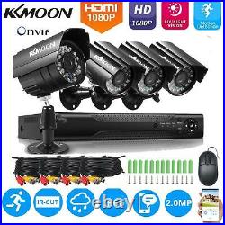KKMOON 4CH 1080P DVR Outdoor Home CCTV Security Camera System IR Night Vision