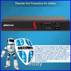 KKMOON 5IN1 16CH DVR 1080P H. 265+ CCTV Security Camera System Kit Outdoor O4L4