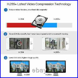 KKMOON 8CH H. 265+ 5MP Lite DVR 1080P Outdoor CCTV Home Security Camera System