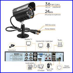 KKMOON H. 265+ 4Channel 1080P DVR Home Outdoor CCTV Security Camera System Kit