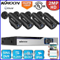 LOT KKMOON 1080P 4/8CH DVR Outdoor Home CCTV Security Surveillance Camera System