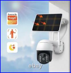 LTE 1080P HD Solar Panel Power PTZ IP Camera Security CCTV Waterproof Outdoor