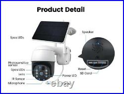 LTE 1080P HD Solar Panel Power PTZ IP Camera Security CCTV Waterproof Outdoor