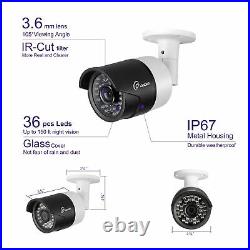 Loocam 1080P 8CH DVR Security Camera System CCTV Surveillance Camera H. 265+2TB
