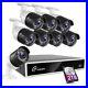 Loocam 1080P 8CH Security Camera System Outdoor H. 264 2TB HDD Day Night Vision