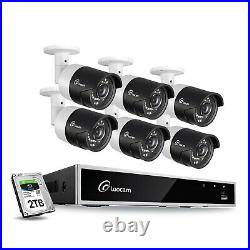 Loocam 8CH 1080p Security Camera System Surveillance CCTV System H. 265+ 2TB