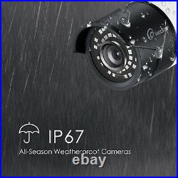Loocam 8CH 1080p Security Camera System Surveillance CCTV System H. 265+ 2TB