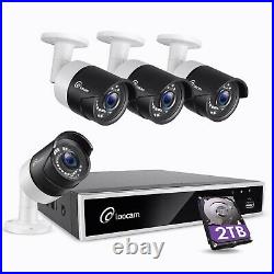 Loocam Home Security Camera Systems 8CH CCTV Camera Outdoor 1080P DVR 2TB HDD