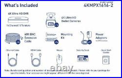Lorex 4K 16 CH 3TB HDD DVR with 16 Cameras Audio Ultra HD 4K Security System