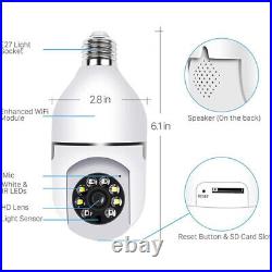 Lot 360° 1080P IP E27 Light Bulb Camera Wi-Fi Night Smart Home Wireless Security