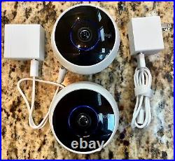 Lot of TWO Logitech Circle 2 Wireless Indoor/Outdoor Home Security Cameras Fast