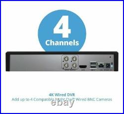 NEW Night Owl Bluetooth 4 Channel 4K 1TB DVR Security System 4 Light Cameras
