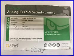 NEW Q-See QCA8050B 4-Pack Security CCTV AnalogHD Color Camera with Cables