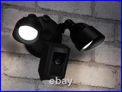 New Ring Floodlight Outdoor Wi-Fi Motion Activated Security Cam Camera Black