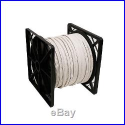 New White 1000ft Bulk Rg59 Siamese Cable 20awg+18/2 Cctv Security Camera Wire