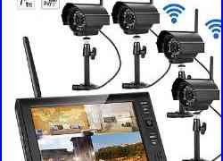 New Wireless 7 TFT LCD 2.4G Quad 4CH HD IR-CUT Camera Home CCTV Security System
