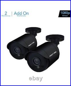 Night Owl 1080p HD Wired Bullet Cameras Wireless Hardwired CCTV Black 2Pack. New