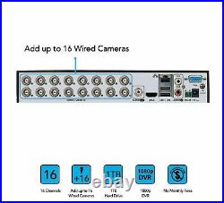 Night Owl 16 Channel 10 Cameras 1080P HD Wired Security System 1TB DVR HDD