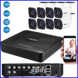 OWSOO 8CH 1080N P2P DVR Digital Video Recorder 8pcs 720P Bullet CCTV Camera Kit