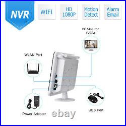 Outdoor 1080P CCTV Security Camera System WiFI Wireless 1080P 8CH NVR 12 Screen