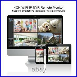 Outdoor H. 265+ 4CH 12 LCD NVR Wireless HD 1080P WiFi IP Security Camera System