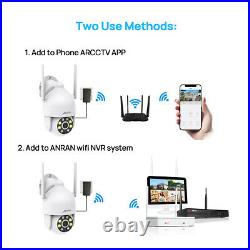 Outdoor Security Camera Wireless 5MP 2 Way Audio CCTV WIFI Home Pan/Tilt System