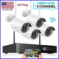 Outdoor Wireless 8CH NVR HD 1080P Security IP Camera System CCTV IR Night Vision