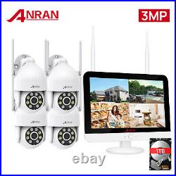 Outdoor Wireless Security WiFi Camera System CCTV Audio 3MP HD NVR With 1TB HDD