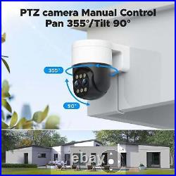 POE CCTV 8MP PTZ Security Camera System 8CH NVR Home Surveillance Outdoor Night