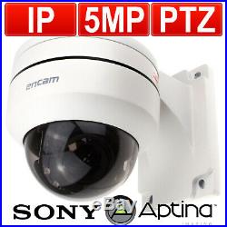 PTZ Dome CCTV IP POE Sony/Aptina 5MP Camera Pan/Tilt/Zoom 35m Range & Bracket