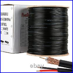 RG59 Siamese Coaxial Cable Camera CCTV 20AWG + 18/2 Security Power 500ft 1000ft