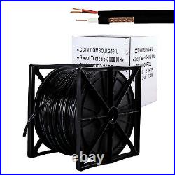 RG59 Siamese Coaxial Cable Camera CCTV 250ft 500ft 1000ft 20AWG + 18/2 Security