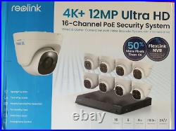 Reolink 4K+ 16-Channel 4TB 8-Cam Wired Security Camera System NEW