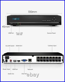 Reolink 4K 16CH PoE NVR Network Video Recorder for CCTV Security Camera 4TB HDD