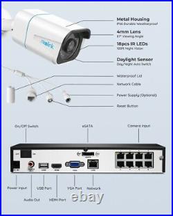 Reolink 8CH NVR 4K POE Security Camera System AI Detection 2TB HDD RLK8-810B4-A