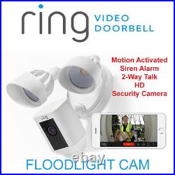 Ring Floodlight Camera Motion-Activated HD Siren Alarm 2-Way Talk Security Cam W
