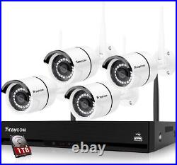 Rraycom 8CH Security Camera with 4pcs 1080P HD Security Camera & 1TB Hard Drive