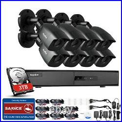 SANNCE 1080P HDMI 4/8CH DVR Indoor Outdoor Home Security Camera System 0-4TB HDD