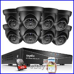 SANNCE 1080P HDMI 5in1 8CH DVR 1500TVL IR CUT CCTV Security Camera System 1TB US