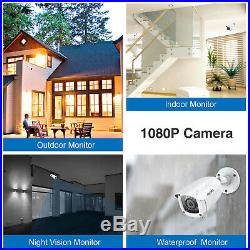 SANNCE 1080P HDMI 8CH 5in1 DVR HD 2MP Outdoor IR CCTV Security Camera System 1TB