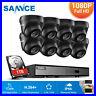SANNCE 1080P HDMI 8CH CCTV 5IN1 DVR 2MP HD Outdoor IR Security Camera System 1TB