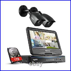 SANNCE 1080P HDMI DVR 3000TVL CCTV Security Camera System with 10.1LCD Monitor