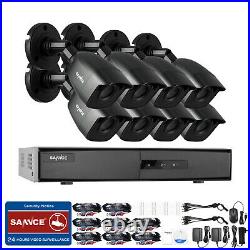 SANNCE 1080P HDMI HD-TVI 8CH / 4CH DVR IR CUT CCTV Security Camera System 1TB US