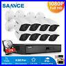 SANNCE 1080P Lite 8CH 5in1 DVR 2MP Outdoor IR CCTV Security Camera System Video