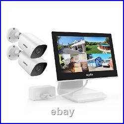 SANNCE 1080P Security Camera System 10.1 LCD Monitor 5IN1 4CH DVR CCTV Outdoor